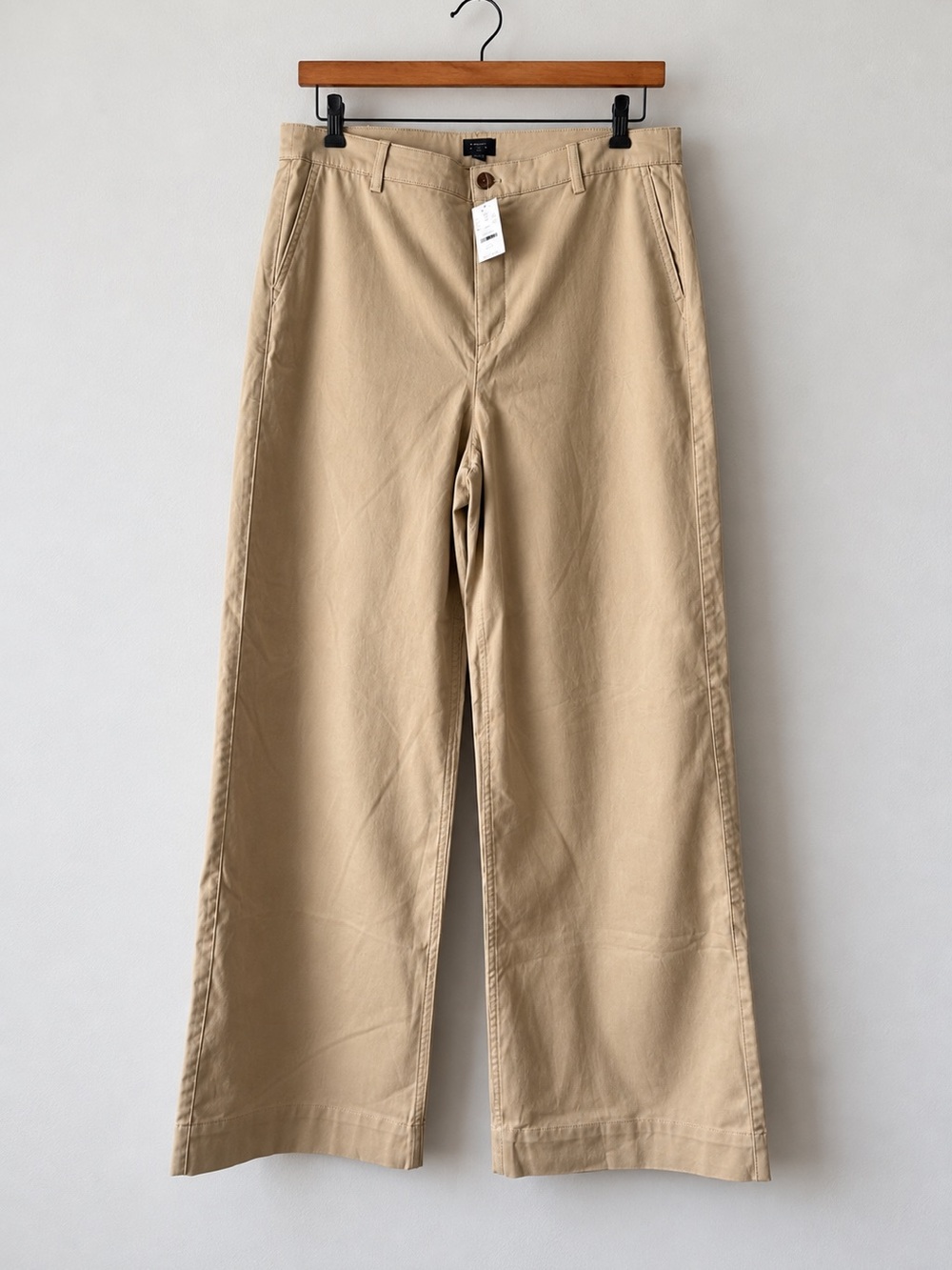 J Crew Factory Khaki Wide Leg High Rise Chino Pants NWT 14T #1292